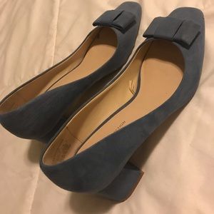 Bow Tie baby blue heels